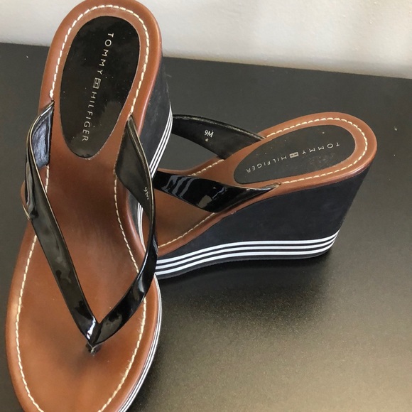 Tommy Hilfiger Shoes - Tommy Hilfiger Womens Wedge Sandals- Sz9